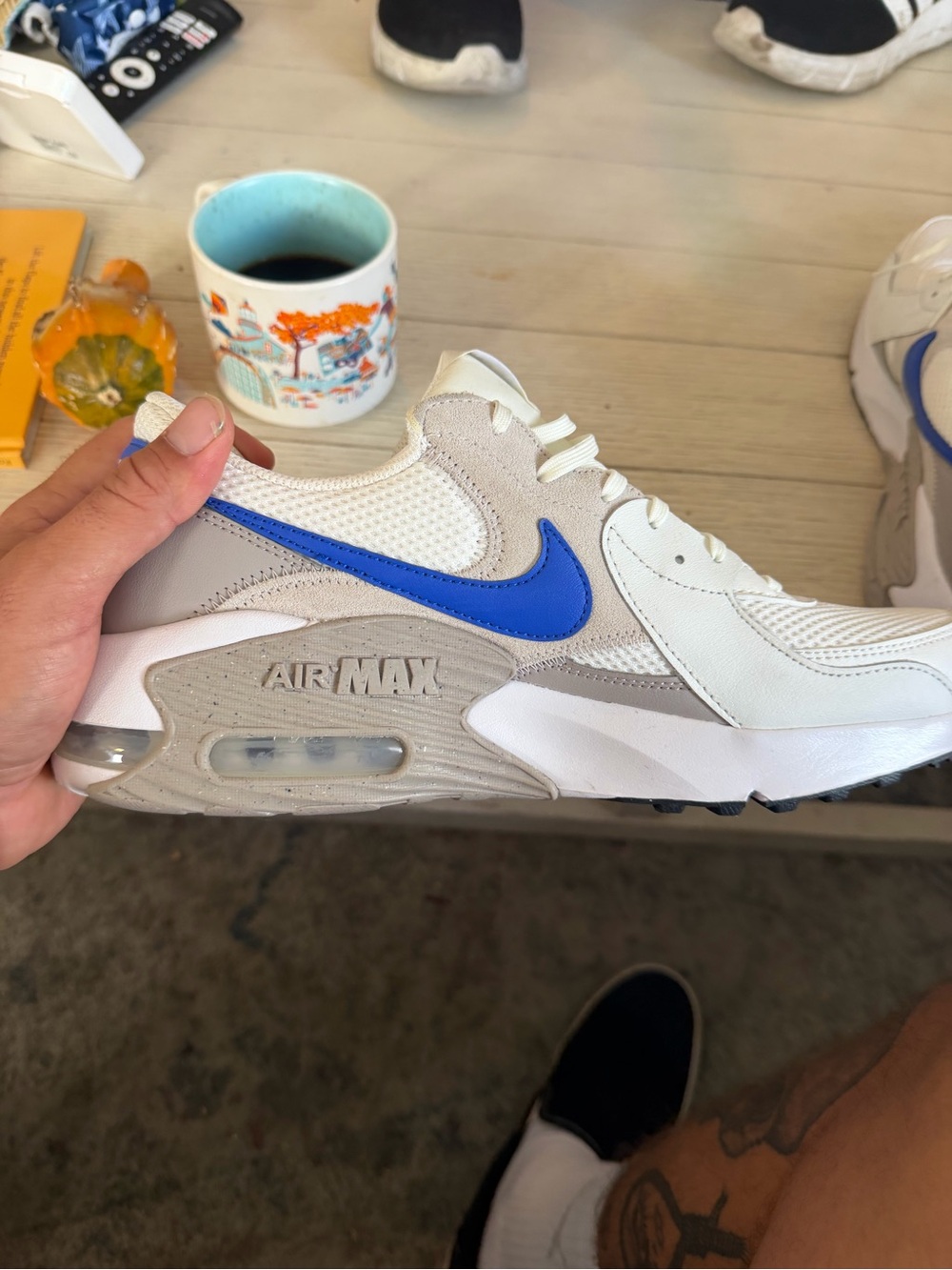 Nike whit and Blue Air Max Casual Sneaker